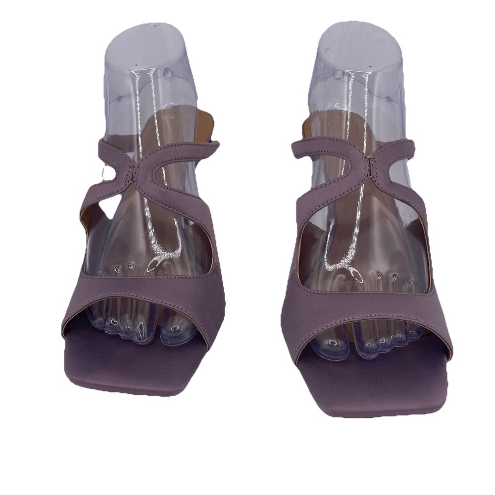 Nordstrom Rack High Heel Sandals Size 9.5 Light Purple Satin Shoes Strappy - Picture 3 of 10